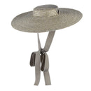 GEMVIE 4 Color Wide Brim Flat Top Straw Hat Summer Hats For Women Ribbon Beach Cap Boater Fashionable Sun Hat With Chin Strap