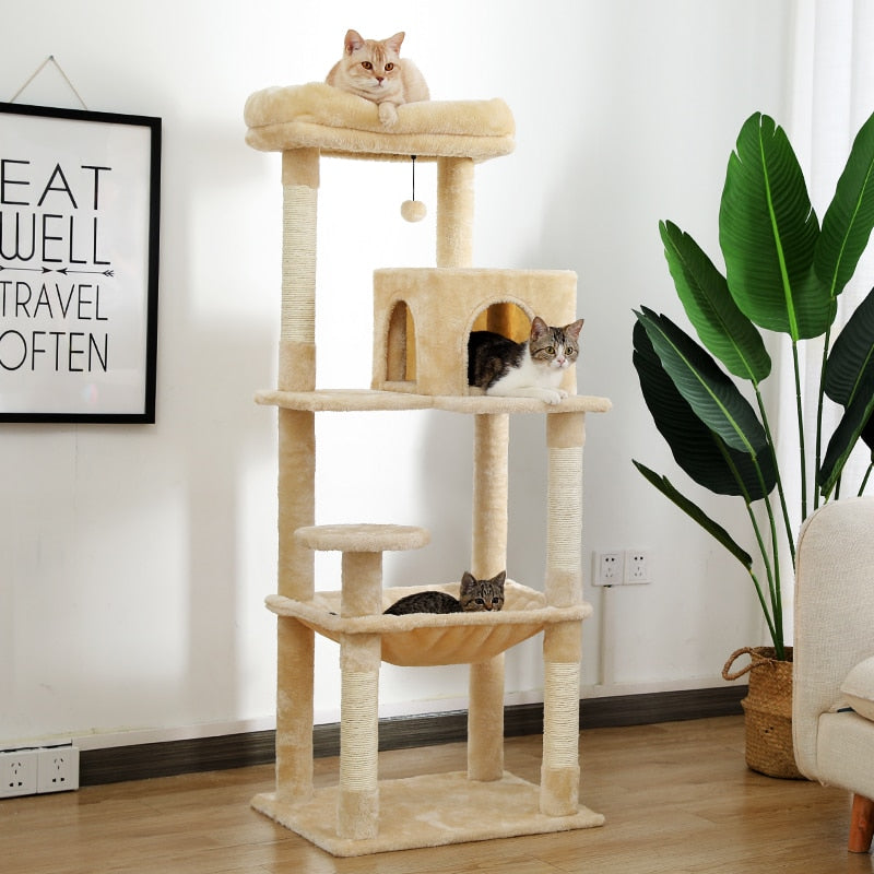 Krabpaal Toren Condo Speeltuin Kooi Kitten Multi-Level Activiteit Centrum Speelhuis Medium Krabpaal Meubels Pluche