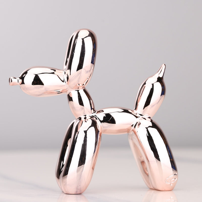Plating balloon dog Statue Resin Sculpture Home Decor Modern Nordic Home Decoration Accessories for Living Room Animal Figures