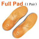 WINRUOCEN Full/Half Insoles Leather Premium Orthopedic Arch Support For Flat Feet Foot Massage men women O/X Leg Half Care Pads