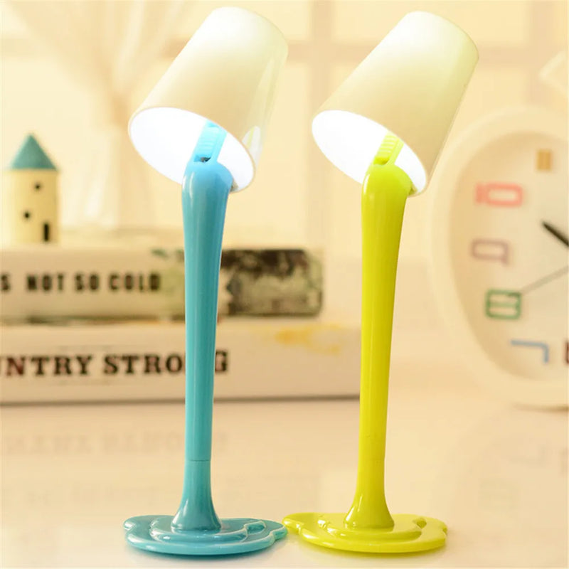 1pc 0.7mm Blue Ink Signature Pen Kawaii Creative Desk Lamp Design with Pen Holder Gel Pen Cute Learning Stationery Office Pen