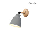 PHYVAL Wood Lamp Bedroom 10mm Wooden base Wall Lamp With Plug Macaron Modern Wall Sconce For Liviing Room
