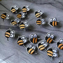 10pcs/lot Mini Yellow Bee Patch Embroidery Sticker Iron on Patches for Clothing Applique Embroidery DIY Clothing Accessories