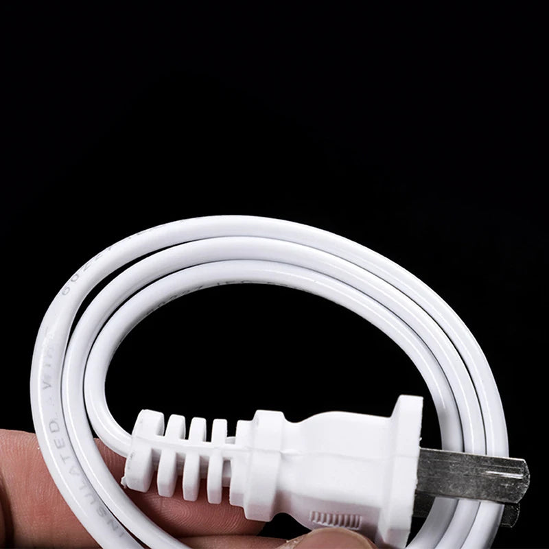 4.5m AC Power Cord White Black Line With On/Off Switch Button Cables Wire Two-pin US Plug Cable Extension Cords EU Type Adapter