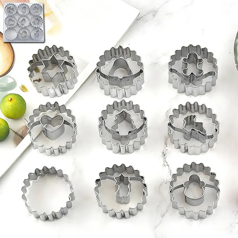 Metal Easter Pastry Cookie Cutter Set Mini Christmas Cookies Making Mould Stainless Steel Baking Sandwich Biscuit Cutters Mold