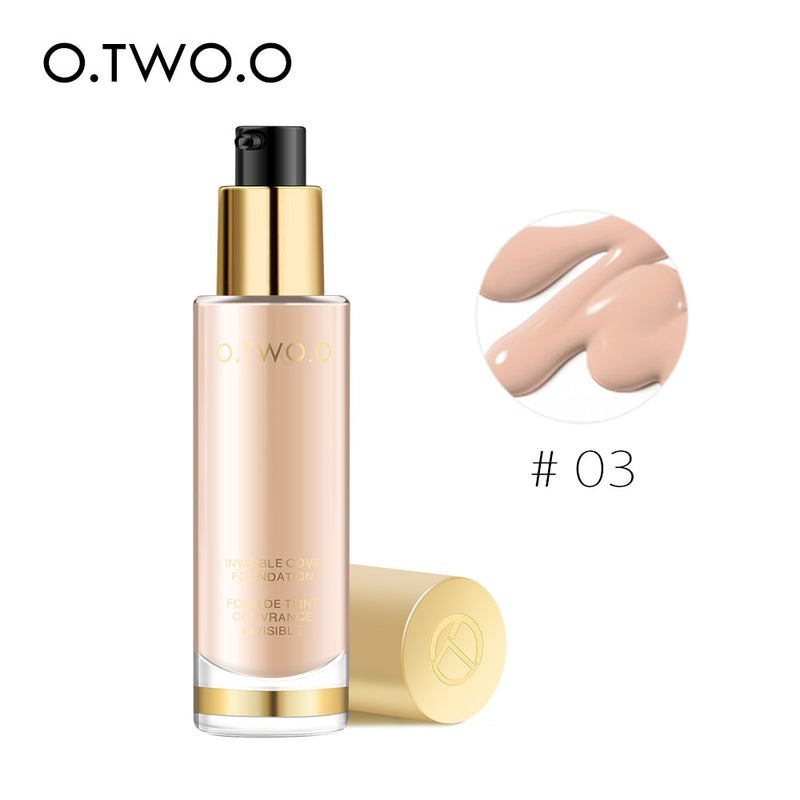 O.TWO.O 8 Colors Liquid Foundation Make Up Concealer Whitening Moisturizer Oil-control Waterproof Liquid Foundation Face Care