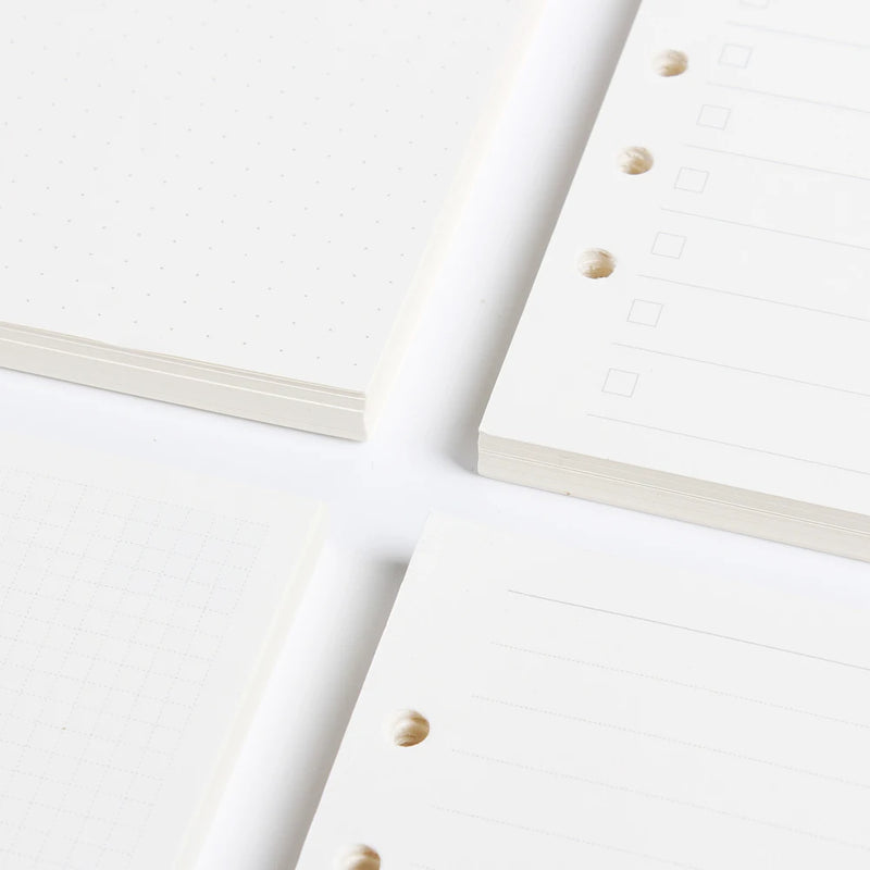 Diary 2025 Classic 6 Holes Binder Notebook Inner Paper Core/refilling Inner Papers:line,grid,dots,list,daily Weekly Monthly Plan