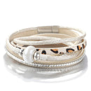 Amorcome Leopard Fashion Bracelets Woman Charm Multilayer Wide Wrap Leather Bracelets & Bangles Femme Party Jewelry Gift  2022
