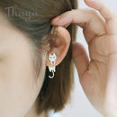Thaya Süße Katze Fisch Trendige Ohrringe Weiblich S925 Sterling Silber Tier Ohrhaken Stecker Für Frauen Schöne Partygeschenke