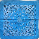 New Fashion Hip Hop 100% Cotton Bandana Square Scarf handkerchief Gradient Paisley print For Women Men Unisex headband 55*55cm