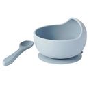 New Colors Feeding Set Food Grade Silicone Baby Bowl Set Non-silp Suction Bowl Spoon Kids Dinnerware BPA Free Tableware Dropship