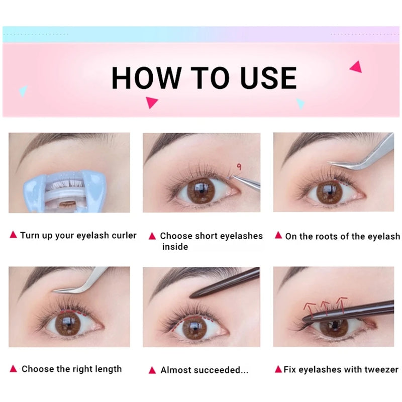 XMX Eyeslashes Extension Personal Fake EyeLash Professional Makeup Individual Cluster EyeLashes Grafting False Eyelashes