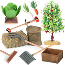 Home Decoration Accessory Fruit Tree Farm Tools House Models Garden Landscape Scenery Miniature Action Figures Toys for children