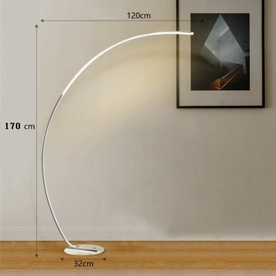 Nordic Dimmable RGB CCT Remote Control Floor Lamp Modern LED C Fishing Floor Light Corner Reading Floor Lamps With Table