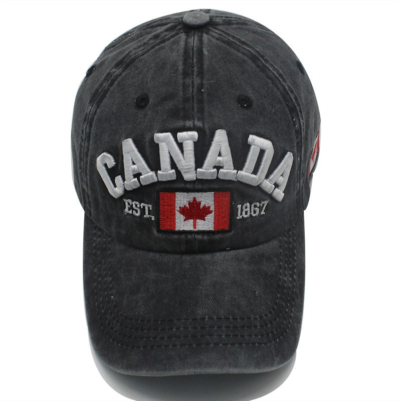 100% Cotton Gorras Canada Baseball Cap Flag Of Canada Hat Snapback Adjustable Mens Baseball Caps Brand Snapback Hat