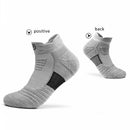 5 Pairs Ankle Sport Socks Cotton Towel Bottom Damping Striped Sweat-Absorbing Badminton Tennis Bike Run Travel Fitness Socks