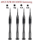 Professional Maintenance Screwdriver Y0.6 Y1.5 Y2.0 Pentalobe 0.8 T2 Bits Screwdrivers Set P5 FOR NS Apple Macbook Air