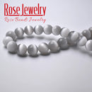 Wholesale Gray Cat Eye Stone Round Loose Beads 4 6 8 10 12 Mm Natural Glass String Stone Beads For Jewelry Making 15 Inches
