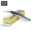 D1 Minnow Fishing Lures Bait Slow Floating 110mm/16g Groundbait Artificial Hard Wobblers Freshwater Saltwater Fishing Tackle