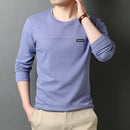 Hochwertiges neues T-Shirt Herren Logo 2023 Modemarke Designer Langarm Slim Fit Unifarbene Oberteile Freizeit Herren Kleidung