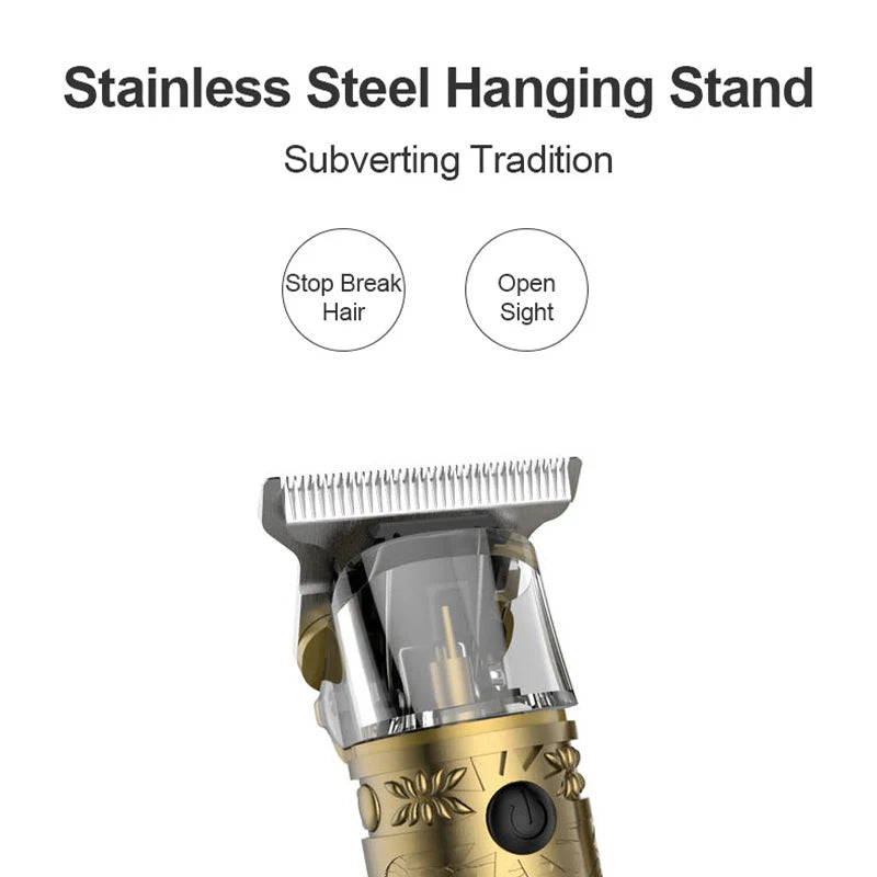 USB Rechargeable T9 Baldheaded Hair Clipper LCD Electric Hair Trimmer Cordless Shaver Trimmer 0mm Men Barber Hair Cutting Machin