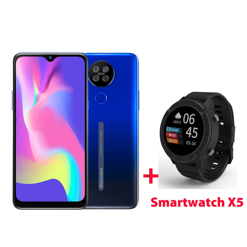 Blackview A80s 4GB+64GB Smartphone 13MP Quad Camera 4200mAh Android 10 Octa Core Face ID 4G Mobile Phone Fingerprint Telephone