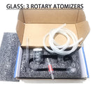 Aquarium CO2 diffuser glass jar bubble atomizer 3 rotating 5 rotating CO2 diffuser set, used for growing aquatic plants atomizer