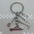 Mechanical Keychain Dad Father Initial Keychain Father's Day Gift Letter A-Z Truck Keychain Truck Key Ring Car Truck Lover Gift
