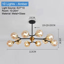 Modern Glass Ball Chandeliers for Dining Room Kitchen Living Room  Bedroom Hanging Ceiling Chandelier Indoor Lighting Fixtures