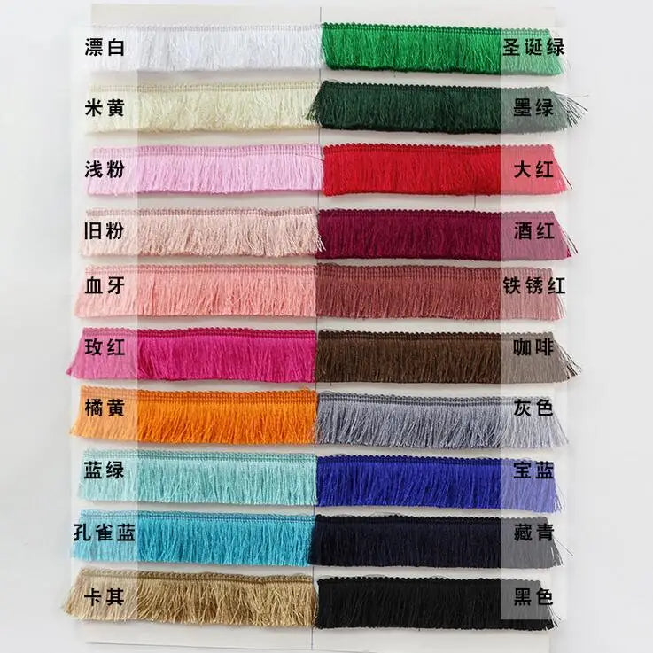5yards/lot( Cheap Thicken Tassel Trims 2.8cm Wide Polyester Curtain/Pillow Trim Earring/Bag Decorative Lace Fringe Sewing