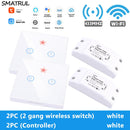 SMATRUL Tuya Smart App WiFi Touch Switch Light Wall Panel RF 433Mhz Remote DIY Relay Breaker Module Home Google Alexa 220V