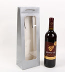 Sichtbare Weinbeutel, feste Papiertüten, weiße Papiertüte mit Klarsichtfenster für Wein-, Blumen-, Geschenkverpackung, Party-, Festival-Geschenkverpackung
