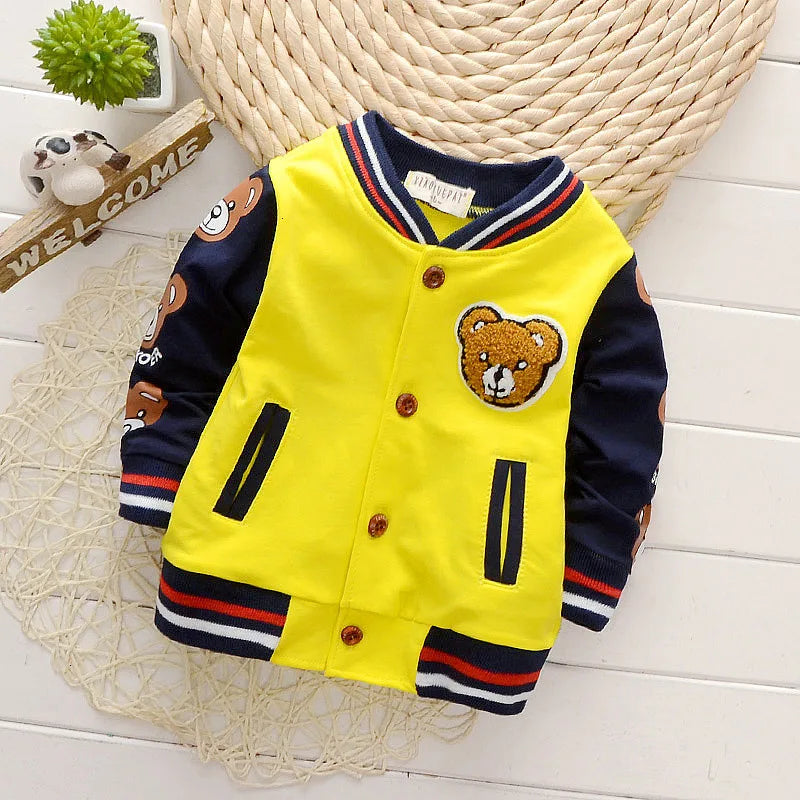 New Spring Autumn Children Fashion Clothes Kids Boys Girls Cartoon T Shirt Baby Toddler Cotton Clothing Infant Casual Jacket