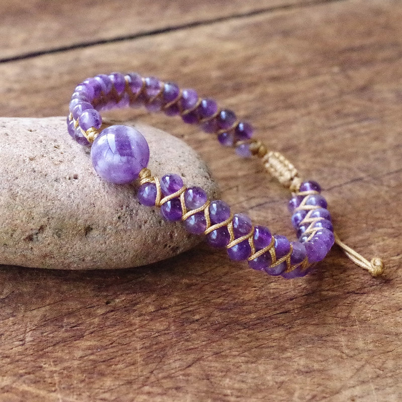 Natural Stone String Beads Braided Yoga Bracelet & Bangle Women Men Handmade DIY Jewelry Bohemia Charm Warp Bracelet Friendship