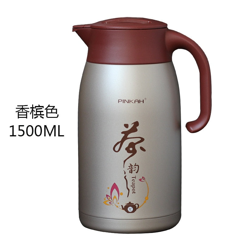 Hot Sale PINKAH 1L/1.5L Home Thermo Jug Business Heat Kettle Office Coffee Tea Vacuum Insulated Pot Travel Thermos Flasks