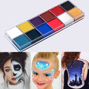12 Farben Körpermalerei Spiel Clown Gesicht Körperkunst Malerei Ölmalerei Tattoo Halloween Party Make-up Kosmetik Bodypainting