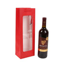 Sichtbare Weinbeutel, feste Papiertüten, weiße Papiertüte mit Klarsichtfenster für Wein-, Blumen-, Geschenkverpackung, Party-, Festival-Geschenkverpackung