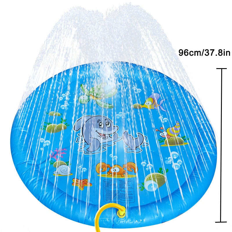 MySudui Pet Sprinkler Pad Play Cooling Mat Swimming Pool Outdoor Inflatable Water Spray Pad Mat Tub For Dog Summer Cool