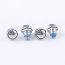 12mm metal push button waterproof nickel plated brass domed push button switch 1NO momentary reset screw terminal Pin terminal