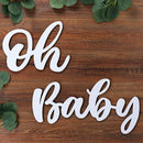 Oh Baby Sign Wooden Wall Stickers First 1 One 1st Birthday Party Baby Shower Decorations Boy Girl Gender Reveal Baptism Decor