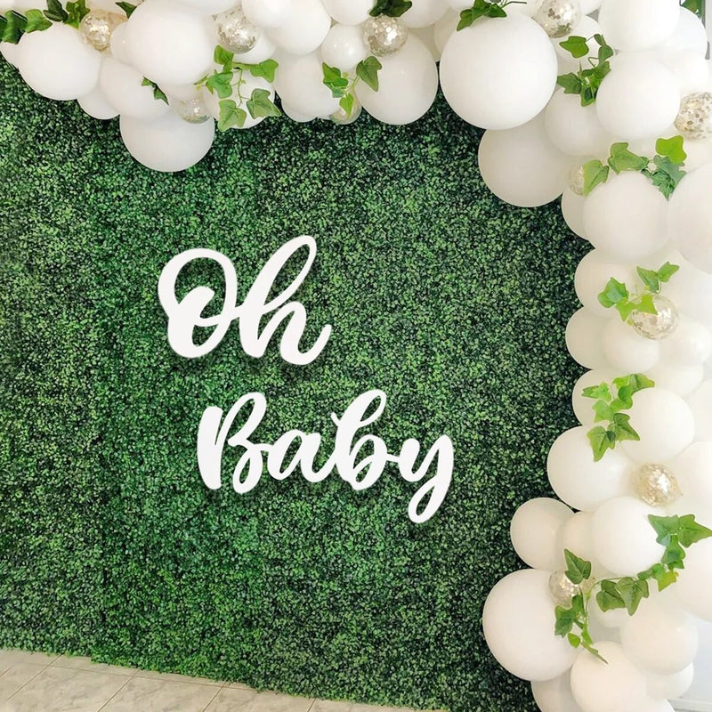 Oh Baby Sign Wooden Wall Stickers First 1 One 1st Birthday Party Baby Shower Decorations Boy Girl Gender Reveal Baptism Decor