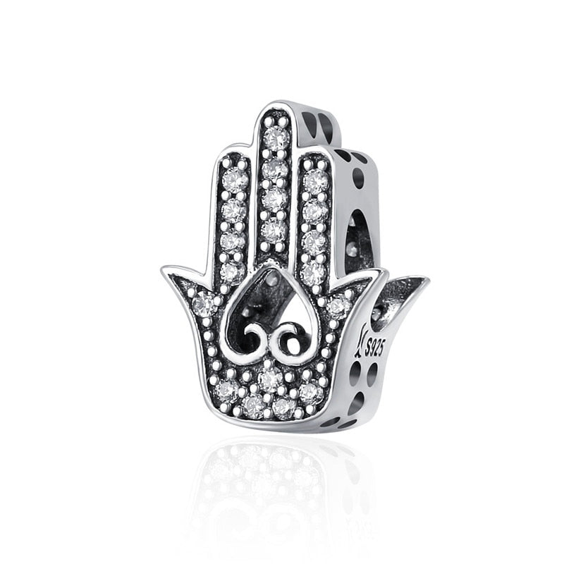 Bamoer 925 Silver Charm Collection 925 Sterling Silver Dazzling CZ Beads fit Bracelets & Bangles Fine Jewelry BSC039