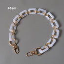 Neue Mode Damentasche Accessoire Metallteile Weiße Perle Acrylharzkette Luxuriöser Riemen Damen Schulter Süße Clutchketten