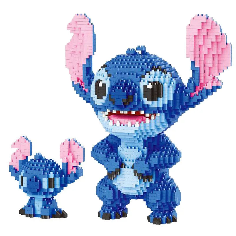 Disney-Anime Building Blocks, Lilo & Stitch, Spider-Man, Iron Man, Venom, Assembled Doll, Jigsaw Puzzle, Game Gift