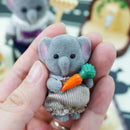 2022 Children Toys 1/12 Miniatures Furniture For Dolls   Forest Animal Family Action Figure Dolls Set Blue Cat Family Girls Toys