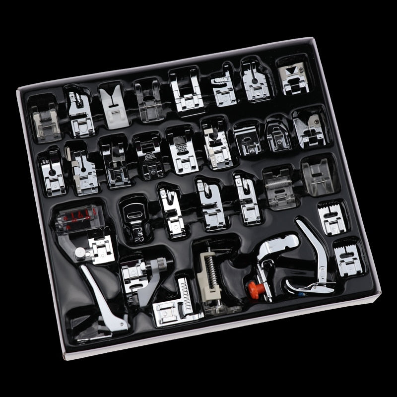 32/42Pcs Sewing Machine Accessories Knitting Blind Stitch Darning Presser  Feet Kit Set For Brother Singer Janome