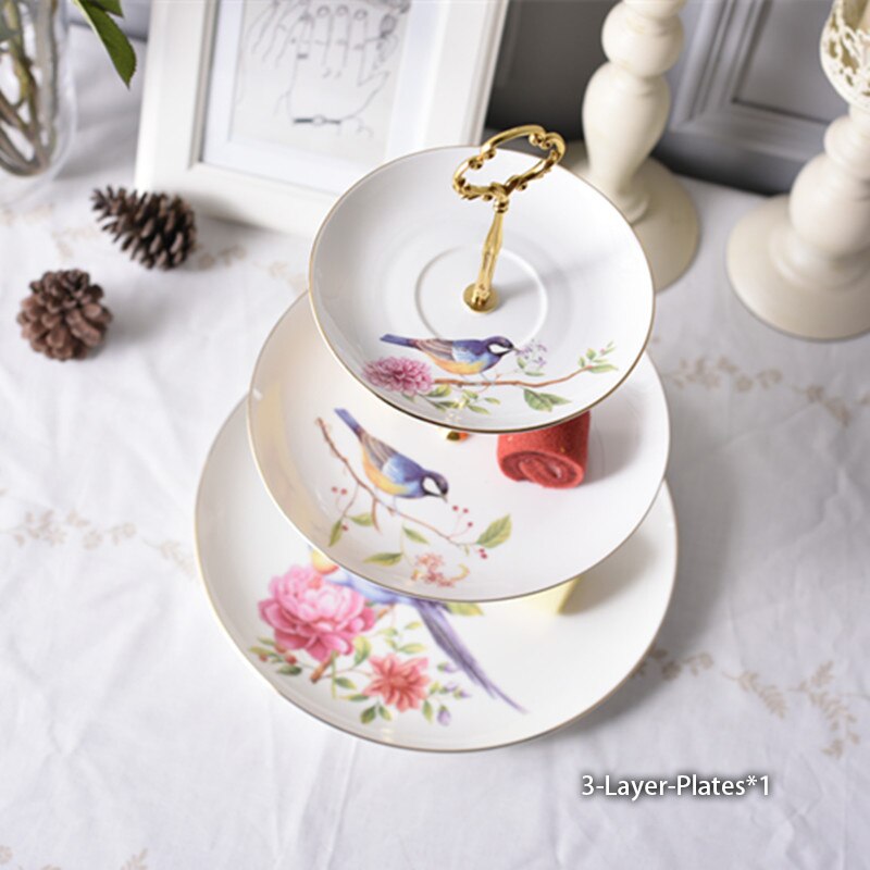 Pastoral Bird Bone China Coffee Set Europe Porcelain Tea Set Ceramic Mug Pot Sugar Bowl Creamer Teapot Coffee Cup Coffeeware