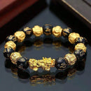 Feng Shui Glücksarmband für Männer und Frauen mit Pixiu, goldfarben, Armband für Reichtum und Glück, wechselnde Armbänder