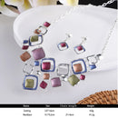 MeiceM 2021 Hot Women's Fashion Necklace Sets Charming Chain Geometric Round Choker Necklaces for Women Girls Christmas Gifts