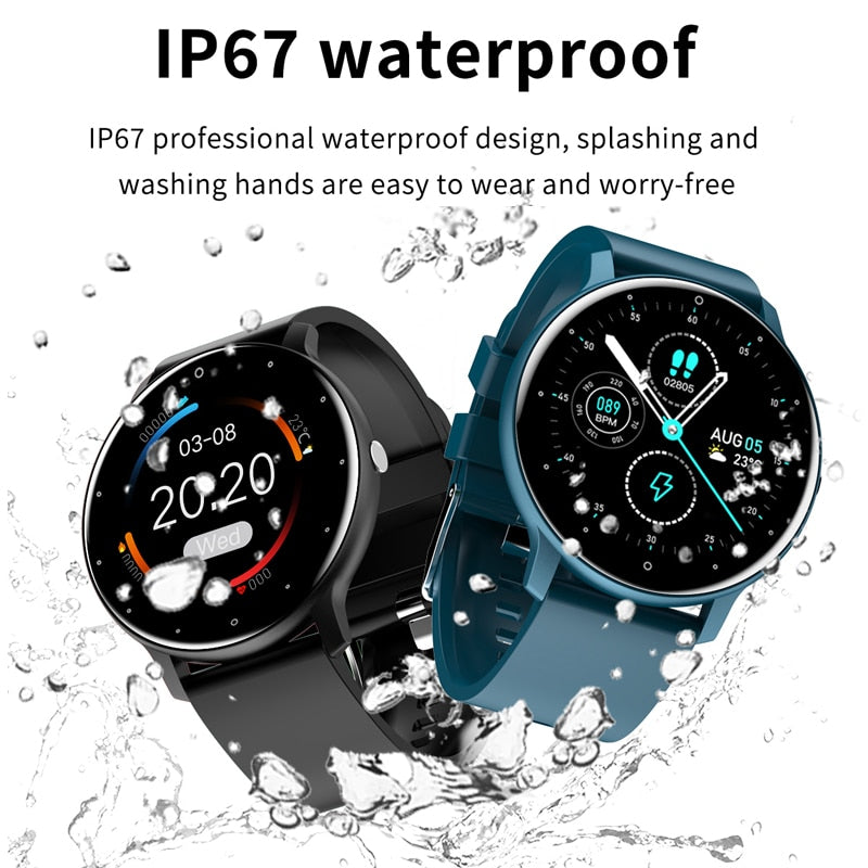 LIGE 2022 Smart watch Ladies Full touch Screen Sports Fitness watch IP67 waterproof Bluetooth For Android iOS Smart watch Female